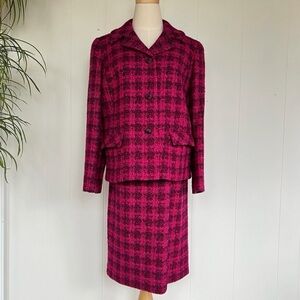 Vintage Rogart England Irish Tweed Wood Skirt Suit